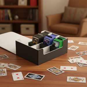   Caja de Almacenamiento de Cartas de Juego de Gran Tamaño, con Esquinas Cuadradas, Impermeable, de Cuero PU y Franela, para Mazos de Cartas Yugioh - Product Image 6