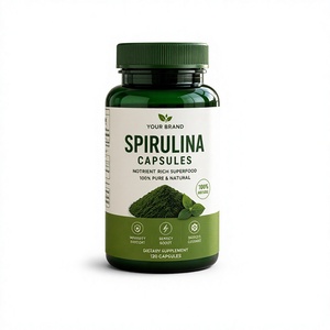 Cápsulas de Espirulina, Alga Verde, Superalimento Natural a Base de Plantas, Suplemento Dietético, Apoyo Diario para la Nutrición y el Bienestar, Premium - Product Image 1