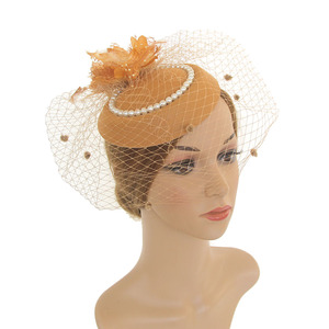 Wholesale Most Popular <strong>Hair</strong> <strong>Band</strong> with Veil Colorful <strong>Wedding</strong> <strong>Hair</strong> <strong>Bands</strong> Clip for Girls - Product Image 4