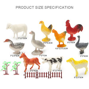JinYing Âge 3+ Jouet en PVC pour enfants, en forme de sac, de clôture, de personnages de dessins animés et d'animaux en plastique - Product Image 2