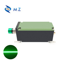 Module laser vert industriel à longue durée de vie, haute puissance, haute luminosité, mise au point réglable, 520 nm, 1300 mW, 1,3 W, 12-24 V, 110 degrés