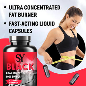 优质黑色减肥胶囊极度有效配方控制食欲和燃烧脂肪天然配方 - Product Image 4