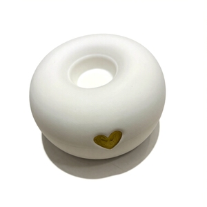 850ML 1500ML Witte Keramische Crematie Urn Hart As Houder Herdenkingsartikel Gouden Hart Vorm Container Kaars Mens Huisdier Kist - Product Image 4