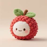 Lychee Plüsch-Anhänger Niedlicher Frucht-Plüsch-Schlüsselanhänger Kawaii Taschenanhänger Stofftier-Schlüsselring Plüschpuppe Party-Geschenk Großhandel