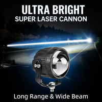 Projecteur LED Super Lumineux Style Laser, Longue Portée, Large Couverture Routière, Étanche, Lampe de Conduite Tout-Terrain avec Support pour Camion et VUS