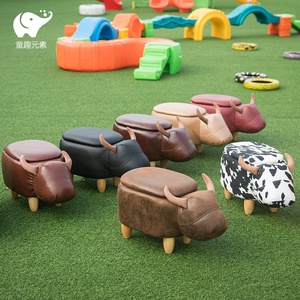 JX Salon Meubles Salon Chaise En Bois Animaux Tabouret Cerf Lapin Vache Girafe Animal Tabouret Pour Enfants - Product Image 4