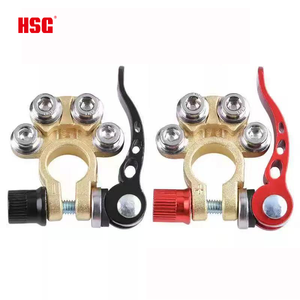 Connecteurs de bornes de batterie de voiture codés par couleur, avec embouts supérieurs et joints en <span class=keywords><strong>feutre</strong></span> anti-corrosion assortis - Product Image 2