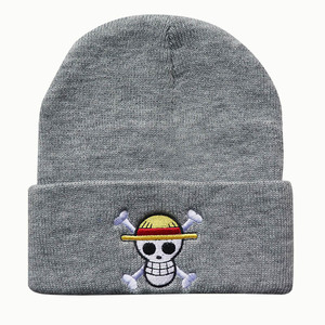Bonnets en tricot chaud 6 couleurs brodés de haute qualité Anime <span class=keywords><strong>Monkey</strong></span> <span class=keywords><strong>D</strong></span> <span class=keywords><strong>Luffy</strong></span> pour l'extérieur - Product Image 2