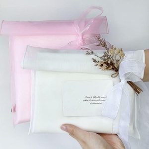 En gros, Sacs enveloppe en organza de soie écologiques et durables pour le rangement de vêtements et foulards, en fil mat, 7 pouces, personnalisables - Product Image 5