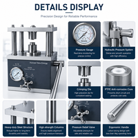 Machine de sertissage manuelle pneumatique pour piles bouton, pour la recherche en laboratoire