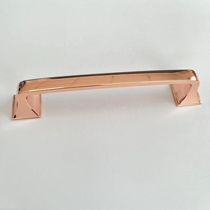 Luxury Kitchen Drawer Furniture Cabinet Handles Zinc Rose <strong>Gold</strong> Zinc Dresser Pull Handle - Product Image 4