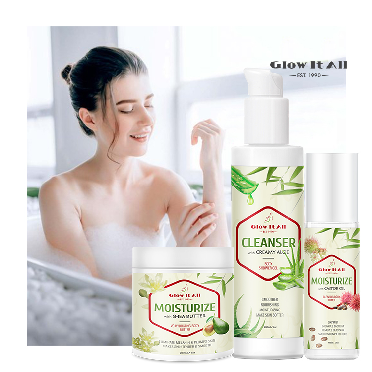 Восстановленный и освежающий Натуральный гель для мытья тела и лосьон для тела, гель для душа с набором для ванной