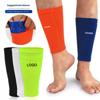 Chaussette de football tricotée double couche avec protège-tibias intégré, style universel, douce et compressive pour un maintien sûr, offre ODM