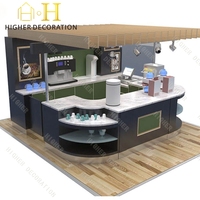 Quiosco de café Diseños de cafetería Gabinetes de exhibición de cafetería Soportes de quiosco para Centro Comercial
