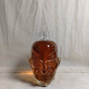 Flint Glass 700ml Botella Fabricantes Goblin <span class=keywords><strong>Head</strong></span> Whisky <span class=keywords><strong>Vodka</strong></span> Licor Corked Decanter Devil Halloween Decoración Personalizar - Product Image 4