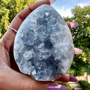 Venta al por mayor Celestite Azure Cluster <span class=keywords><strong>Cianita</strong></span> Piedra cruda Curación natural Mineral Espécimen Artesanía para decoración Fengshui - Product Image 3