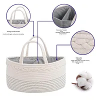 Sac de rangement pliable et portable Girida pour couches, compartiment bleu pour vêtements de bébé, soins des couches, corde en coton écologique
