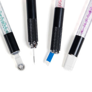 Pluma manual de microblading de doble punta para cejas, delineador de ojos y labios, herramienta manual para maquillaje permanente y tatuajes. - Product Image 3