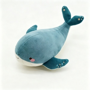 Ballena de peluche personalizada con detalles bordados en el aleta y la cola, animal marino suave y tierno. - Product Image 4