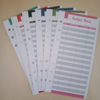 Meilleure vente Inserts d'organisateur de budget pour classeur à feuilles mobiles Planificateur de budget Trackers Feuille de suivi d'économie d'argent Feuille de suivi A6