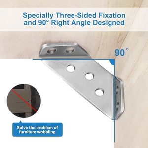 Cao Cấp Phổ Quát Góc Niềng Răng Đồ Nội Thất Tam Giác Hỗ Trợ Với Vít 3D Mô Hình Dịch Vụ Cao Cấp Góc Góc Chân Đế - Product Image 5