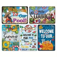 Placa decorativa vintage, póster para decoración de pared de sala de estar, dormitorio, hogar, arena de verano, arte de pared perfecto para piscina y decoración de verano