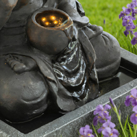 Fontaine d'eau moderne en résine artificielle faite à la main, thème oiseaux, pour porche, étanche, décoration de jardin extérieur, prête pour les fêtes Peaktop AJ5202