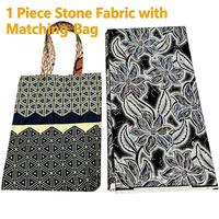 Achetez 1 pièce et obtenez un sac fourre-tout fait main gratuit en tissu africain, tissu ciré avec pierres, Pagne africain, imprimé Ankara ciré avec pierres