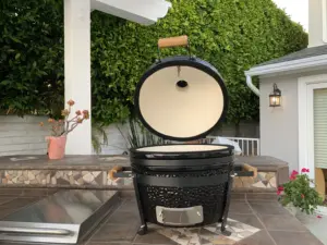 Alta calidad más nueva gran oferta carbón multifuncional 15 pulgadas parrilla de leña barbacoa de cerámica