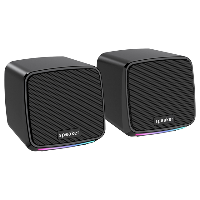 Wholesale Mini 3W Computer Speaker with RGB Light Design HiFi Sound for PC Gaming for New Mini 3W Computer PC Gaming
