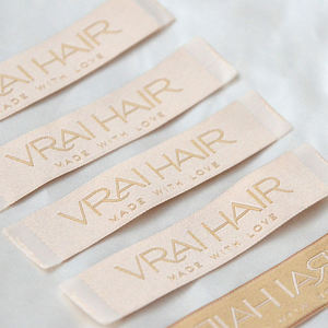 GOTS Certified Organic Cotton Woven Labels Eco-Friendly Custom Color & Size Wholesale Custom Sewn <b>Tags</b> for Apparel <b>Bags</b> & Shoes - Product Image 5