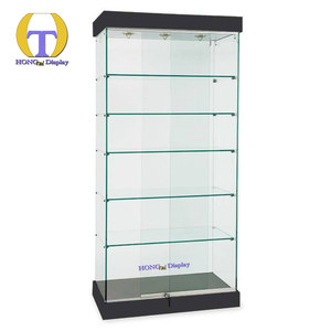 Hiện đại bán lẻ vitrine Tempered Glass LED Strip ánh sáng heavy duty có thể điều chỉnh Kệ khói cửa hàng hiển thị armoire giới thiệu thanh lịch - Product Image 4