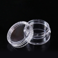 Pots ronds en plastique PS transparents de 3g, petits et vides, les plus vendus, pour crème contour des yeux et gommage pour les lèvres, avec couvercles à vis, impression sérigraphique couleur personnalisée