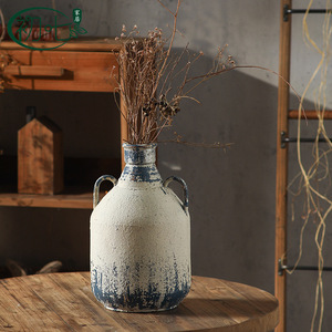 Jarrón de Resina Wabi Sabi A3369 Hecho a Mano con Flores Secas para Decoración de Estudio, Estilo Zen - Product Image 2