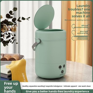 Mini Lave-linge Automatique à Chargement par le Haut avec Stérilisation par Lumière Bleue, Conception Portable pour Sous-vêtements, Chaussettes et Culottes de Bébé - Product Image 1