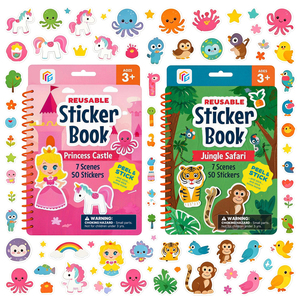 Livres d'autocollants réutilisables personnalisés pour enfants, autocollants en silicone amovibles autocollants, meilleurs cadeaux, jouets éducatifs pour enfants - Product Image 6