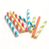 Pailles en papier kraft brun naturel jetables écologiques multi-usages pour boissons chaudes