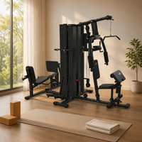 Machine de musculation commerciale 4 stations en acier, équipement de fitness multifonctionnel d'intérieur pour entraînement complet du corps et renforcement musculaire Jiewei