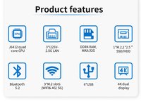 Mini PC In Tel Celeron J6412 3x 2.5GbE I226-V Sin Ventilador, AES-NI, Triple M.2, Router Compacto Multi-Gigabit, Firewall, VPN, SMB, Home Lab