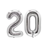 50 ballons chiffres en aluminium de 16 pouces pour Noël, Halloween, mariage, anniversaire, Nouvel An, fêtes, décorations et fournitures de fête, Globos