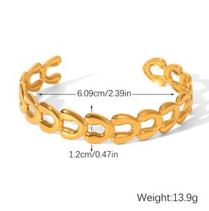 צמידים אזיקים נירוסטה עבור נשים תכשיטי אופנה <span class=keywords><strong>B128</strong></span> - Product Image 6