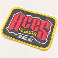 Offre Spéciale d'usine coudre sur des patchs de broderie personnalisés de haute qualité avec logo de lettre d'entreprise avec support à coudre