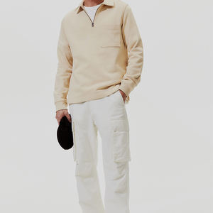 Venta caliente nueva llegada 100% algodón en blanco recortado suéter sudaderas al por mayor sudaderas con capucha personalizadas hombres cálidos camisas de invierno - Product Image 3