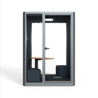 Cabines de bureau UNIBOOTH modernes en aluminium, amovibles, durables, multifonctionnelles, insonorisées, pour coworking, réunions et espaces privés