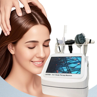 Appareil de traitement du cuir chevelu ABS 5 en 1 pour bureau avec massage de la tête, détection des follicules, test du cuir chevelu, prise américaine, équipement de soin des cheveux