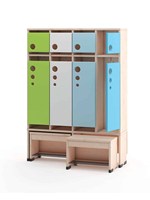 Armoire à chaussures mobile Armoire Montessori Maternelle Garderie Pépinière Préscolaire Unité de rangement en bois Organisation des roues verrouillables