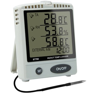 Hengxin Digital In Out <b>Temperature</b> Humidity <b>Logger</b> 87799 With External Sensor For Indoor Outdoor Use - Product Image 1