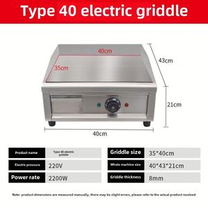 Plancha Eléctrica Enchufable para Cocinar y Procesar Alimentos, Nueva, 220V, para Granjas, Restaurantes, Plantas de Manufactura, Carne Cruda - Product Image 6