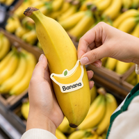 Op maat gemaakte fruitverpakkingslabels rol waterdicht sterke kleefkracht kiss-cut vinyl rond zelfklevend voor appelproducten stickers