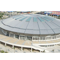 Structure de toit en acier préfabriqué pour stade et bâtiment de sport à grande portée, personnalisable